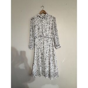 Gorgeous Bird Dress Pleated Marycrafts Size 8 White Light Airy Spring